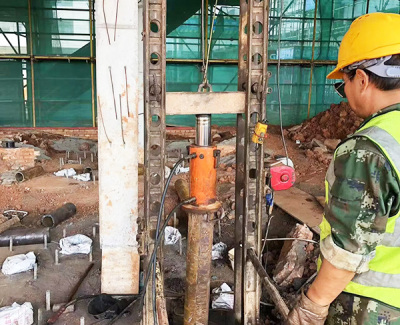 基础静压锚杆桩加固